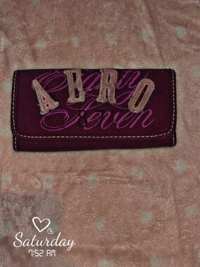 Aeropostale Purple & Pink Logo Wallet